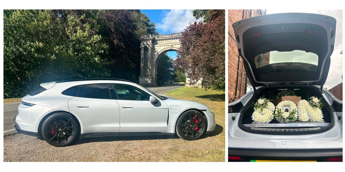 保時捷 Taycan Sport Turismo 電動禮儀車，實現車迷客製化告別心願