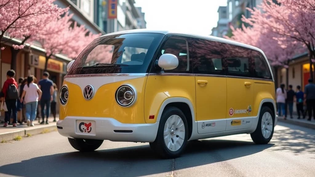 福斯ID. Buzz 日本上市週年推哆啦A夢聯名，貨車版獲新動力